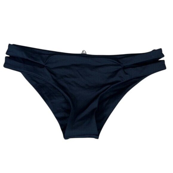 L*space Swim Estella Black Bikini Cheeky Bottoms Small  Dual Side Cutouts - Picture 3 of 7